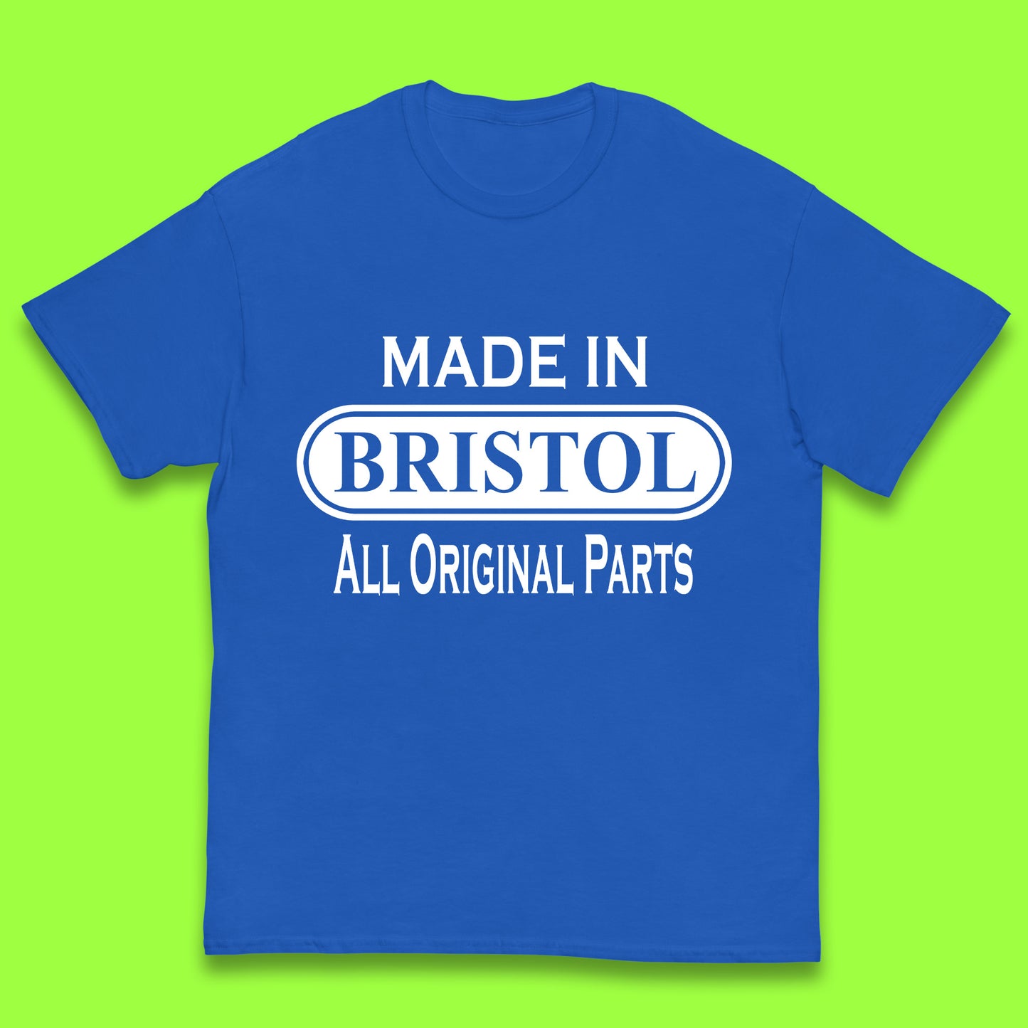 Made In Bristol All Original Parts Vintage Retro Birthday City in South West England Gift Kids T Shirt