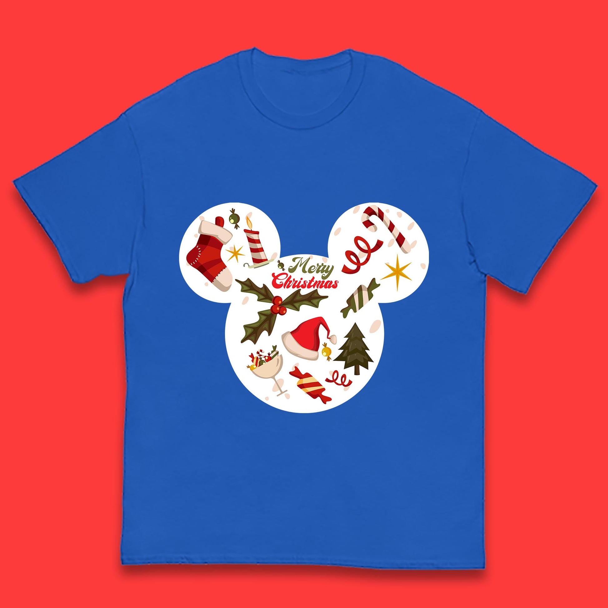 mickey mouse christmas tee