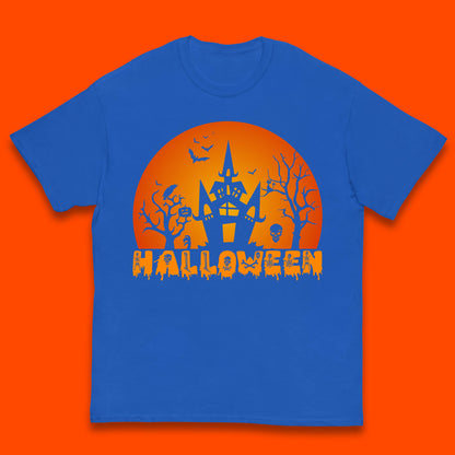 Halloween Horror Scary Hunted House Scary Spooky Night Festive Gift Kids T Shirt