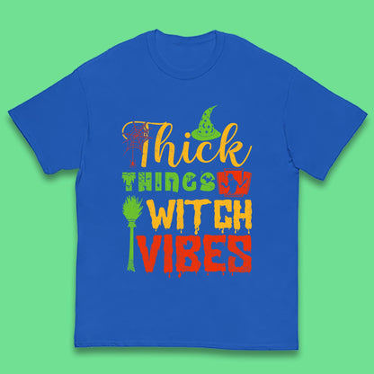 Thick Things Witch Vibes Halloween Magic Spooky Witches Witchcraft Kids T Shirt
