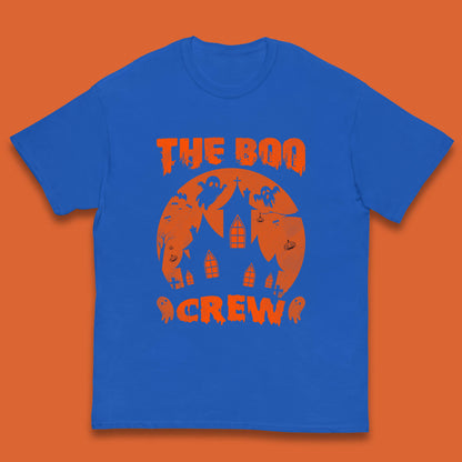 The Boo Crew Halloween Boo Squad Matching Costume Haunted House Horror Boo Ghost Kids T Shirt