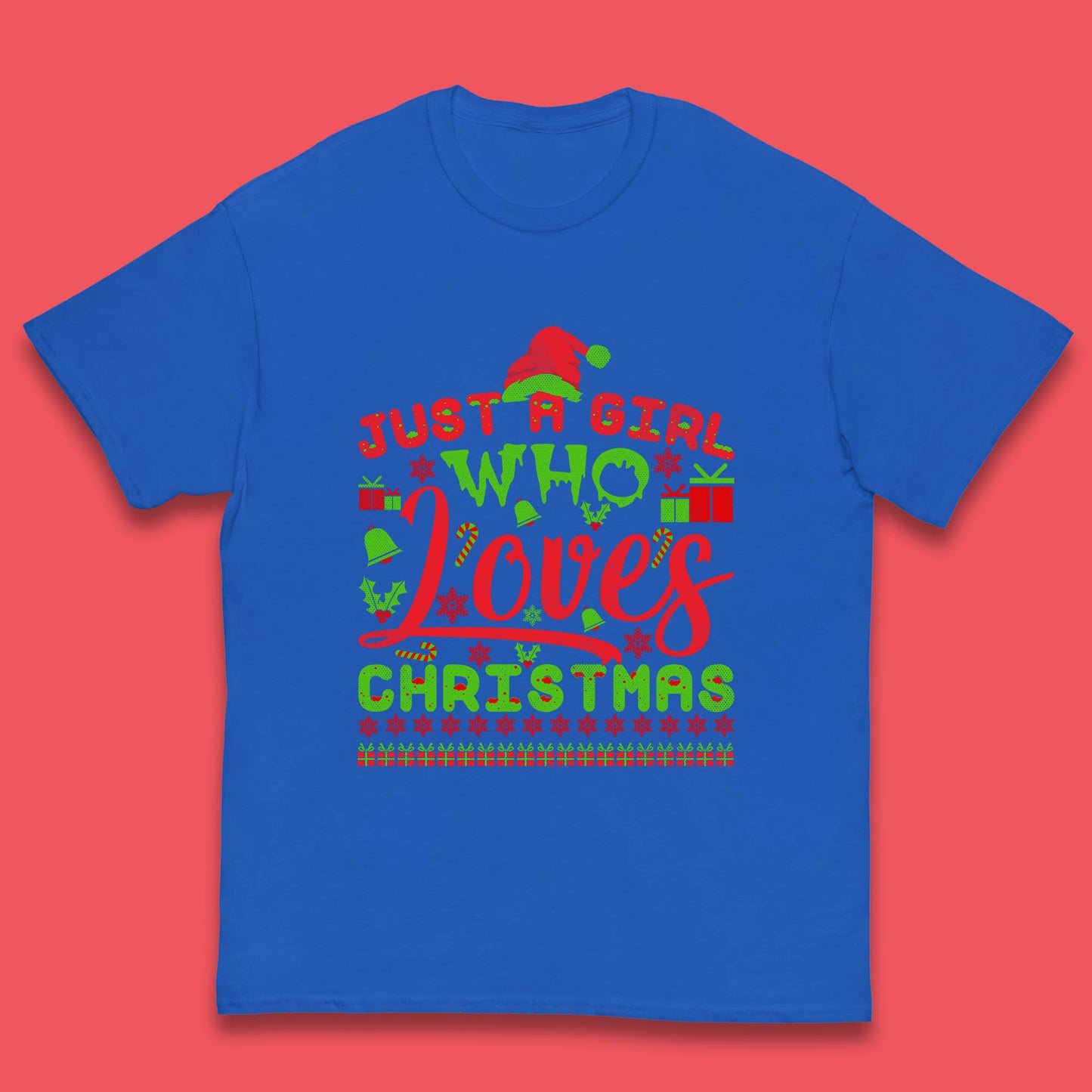 just a girl who loves christmas t shirt