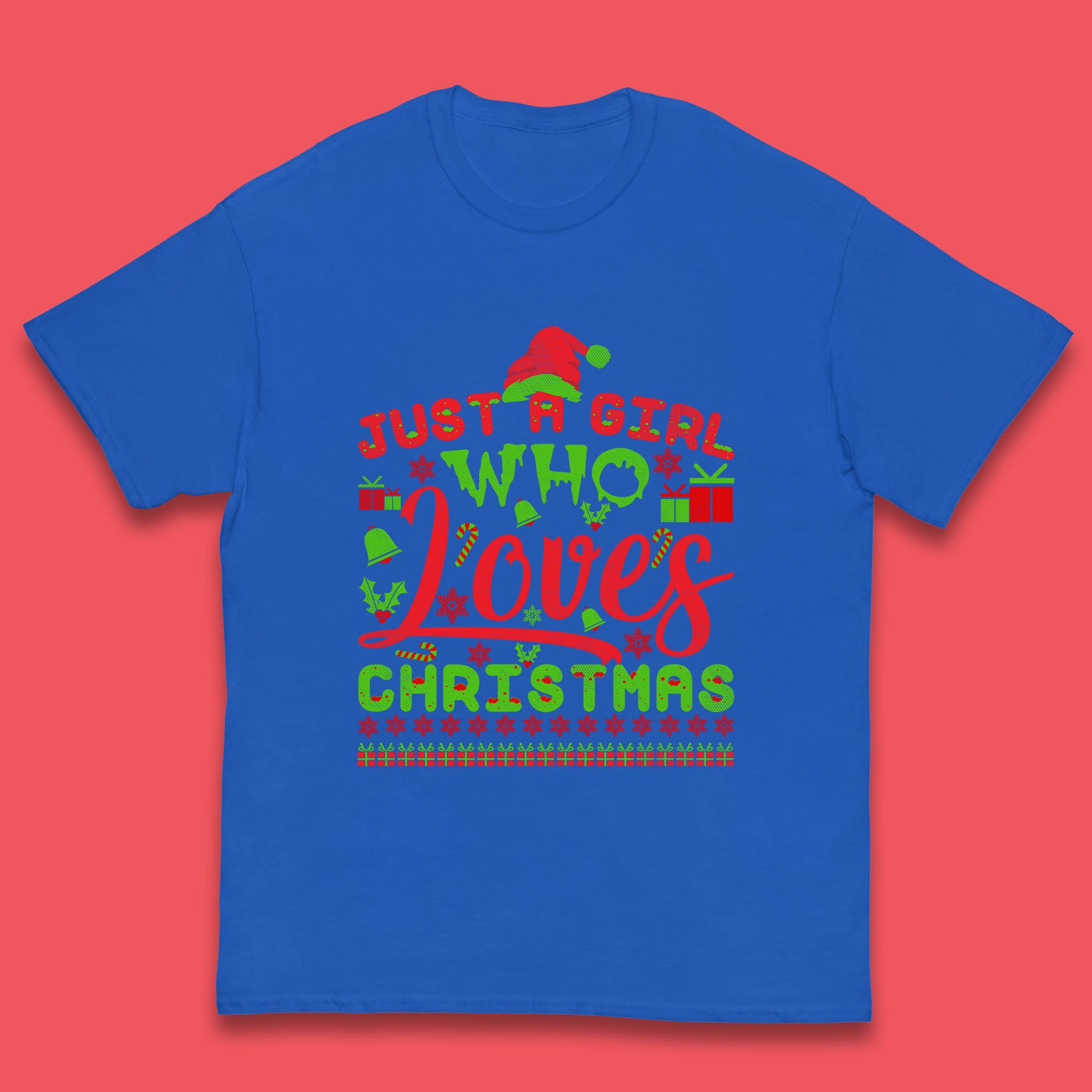 just a girl who loves christmas t shirt