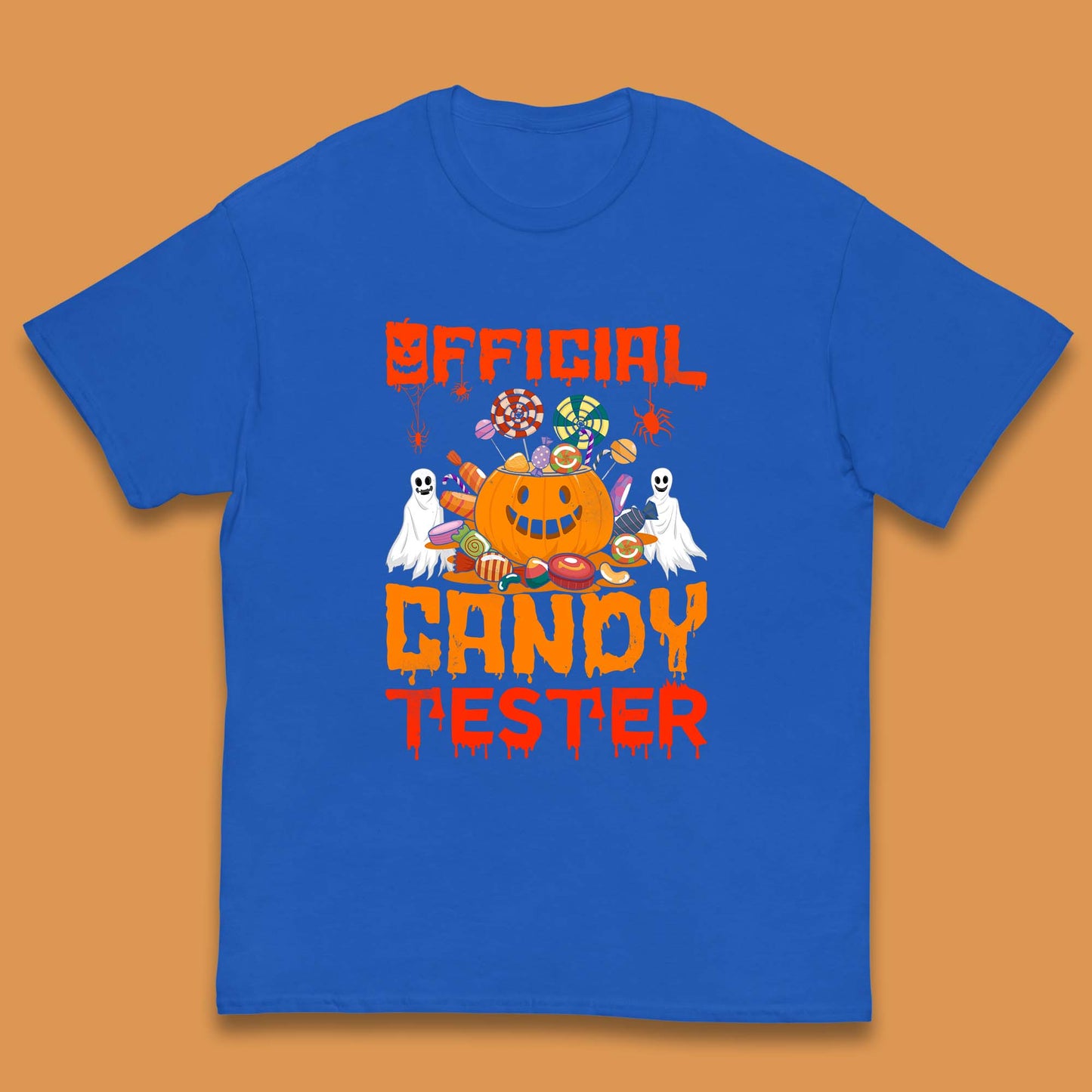 Official Candy Tester Halloween Trick Or Treat Funny Halloween Party Kids T Shirt