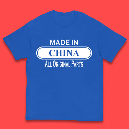 Made In China All Original Parts Vintage Retro Birthday Chinatown City of Westminster, London Gift Kids T Shirt