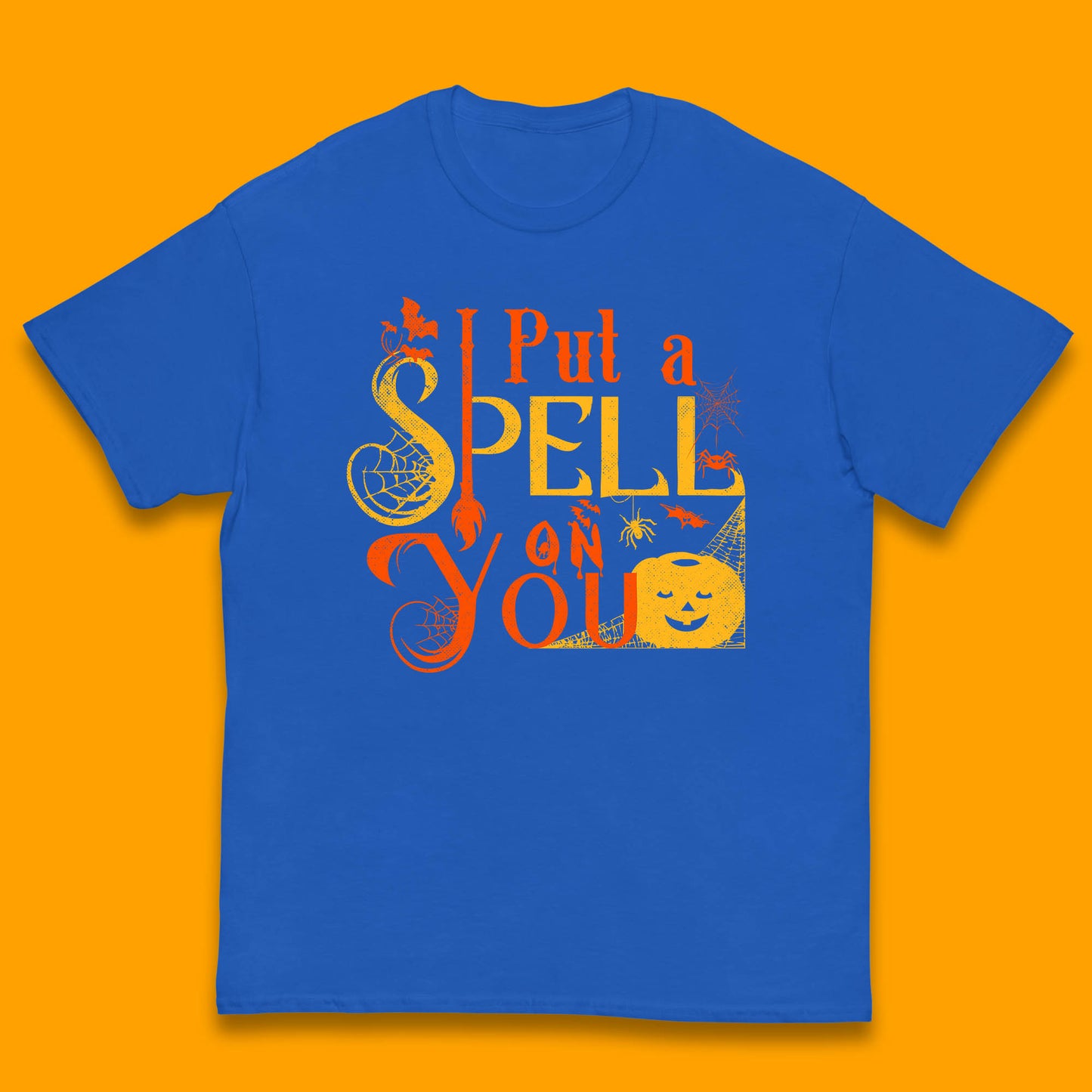 I Put a Spell on You Witch Broom Horror Spooky Scary Halloween Costume Kids T Shirt