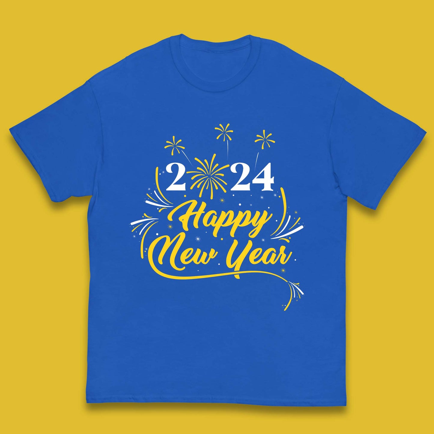 2024 Happy New Year Fireworks Kids T-Shirt