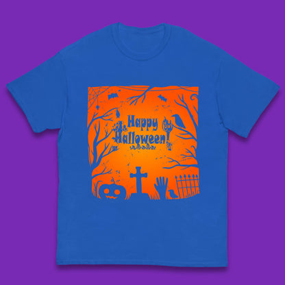 Happy Halloween Witch Hand Cross Sign Scary Pumpin Spooky Terrific Halloween Night Kids T Shirt