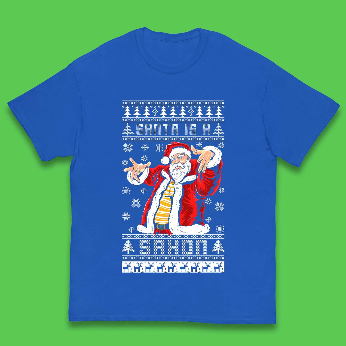 Santa is A Saxon Christmas Kids T-Shirt