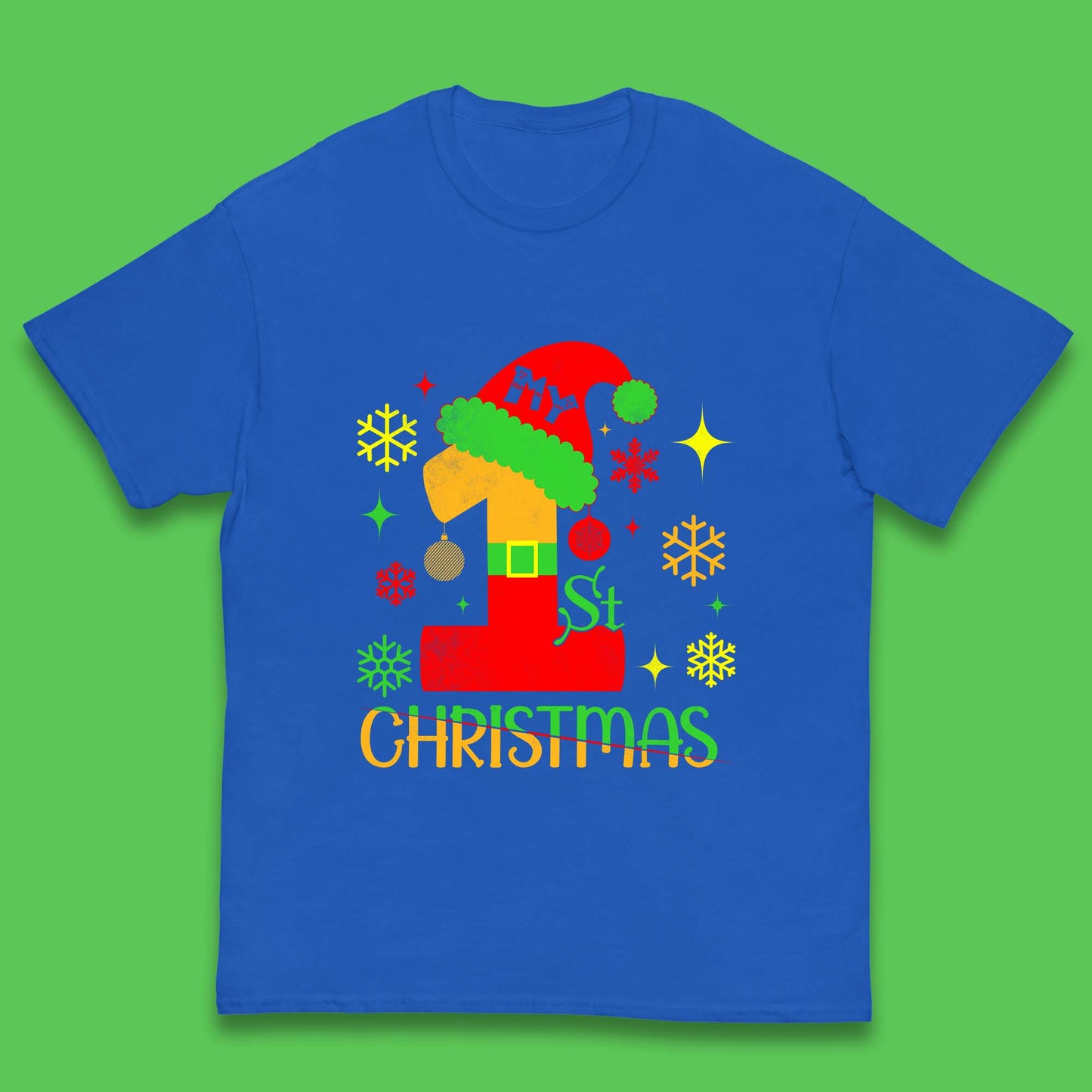 my 1st christmas santa claus costume t shirt