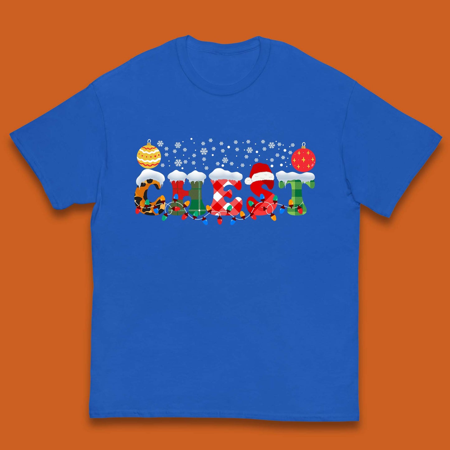 chest and nuts christmas snow winter t shirt