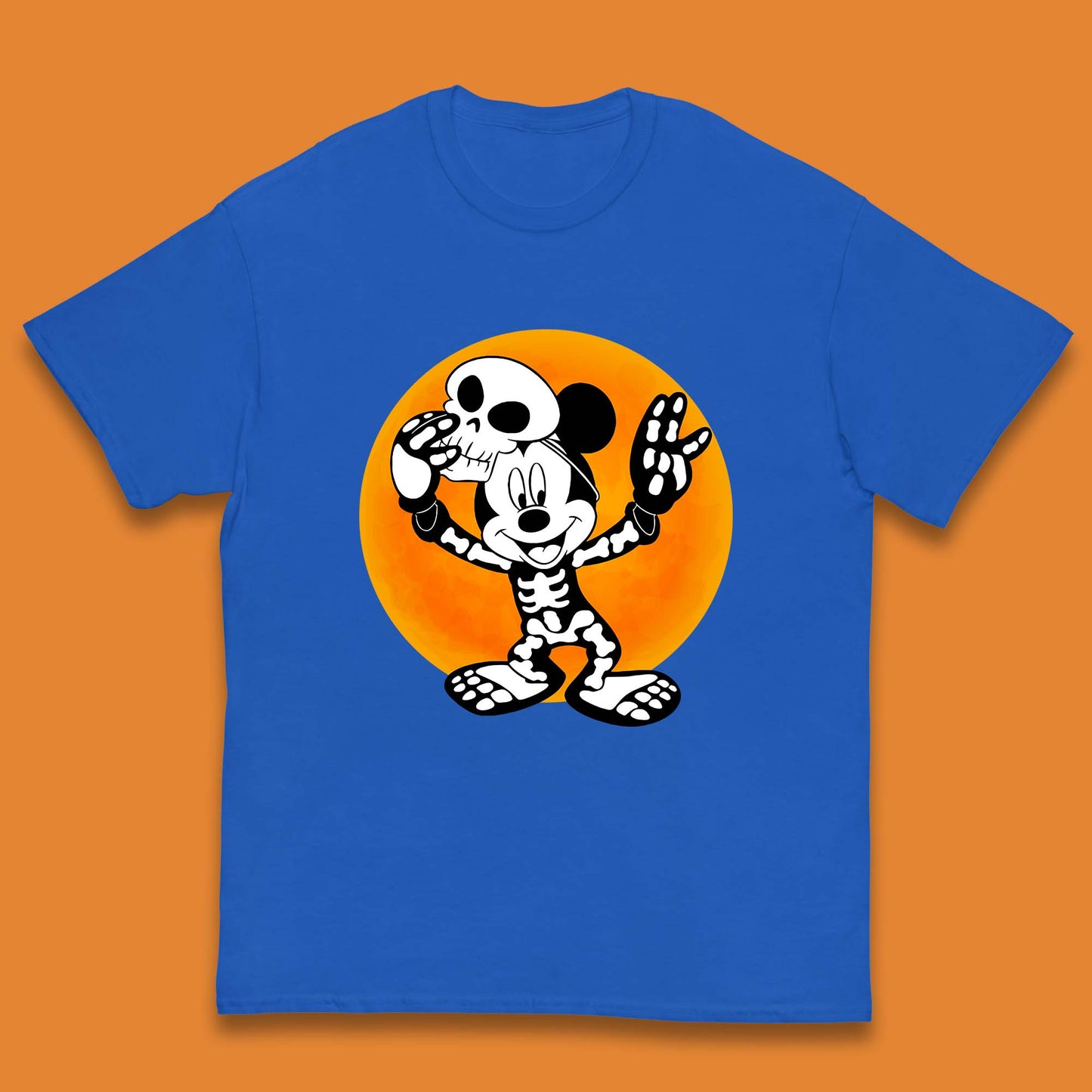 Disney Halloween Mickey Mouse Skelton Costume Disney World Horror Scary Disneyland Trip Kids T Shirt