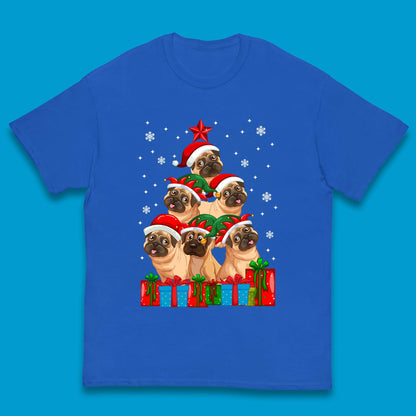pug dog christmas t shirt