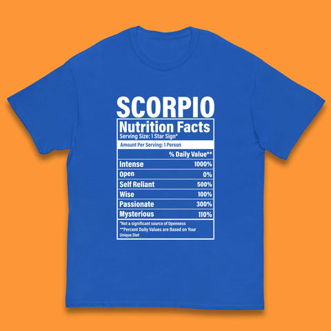 Scorpio Nutrition Facts Kids T-Shirt