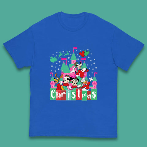 Christmas Disneyland Magic Kingdom Santa Mickey And Friends Xmas Holiday Disney Trip Kids T Shirt