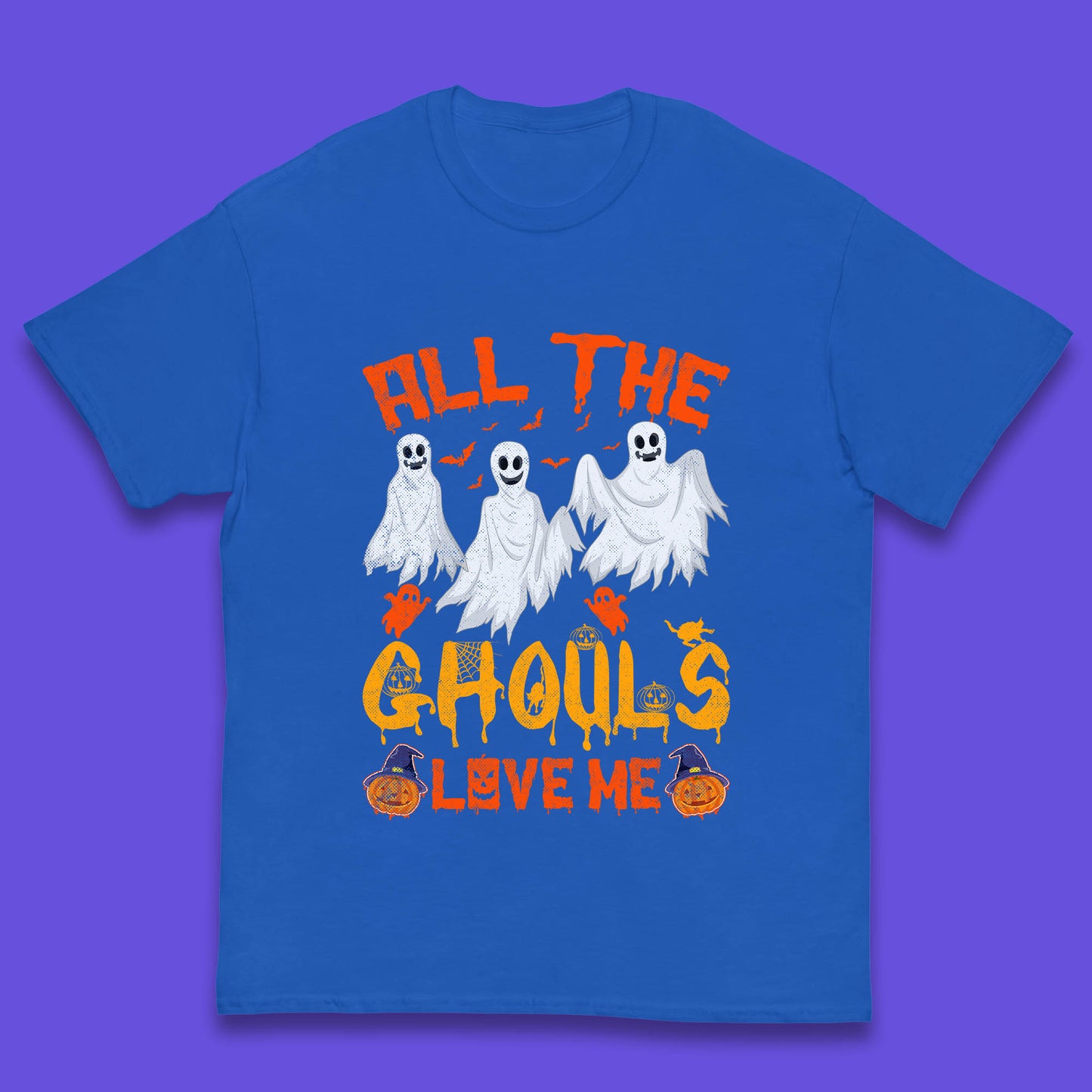 All The Ghouls Love Me Halloween Funny Horror Spooky Boo Ghost Kids T Shirt
