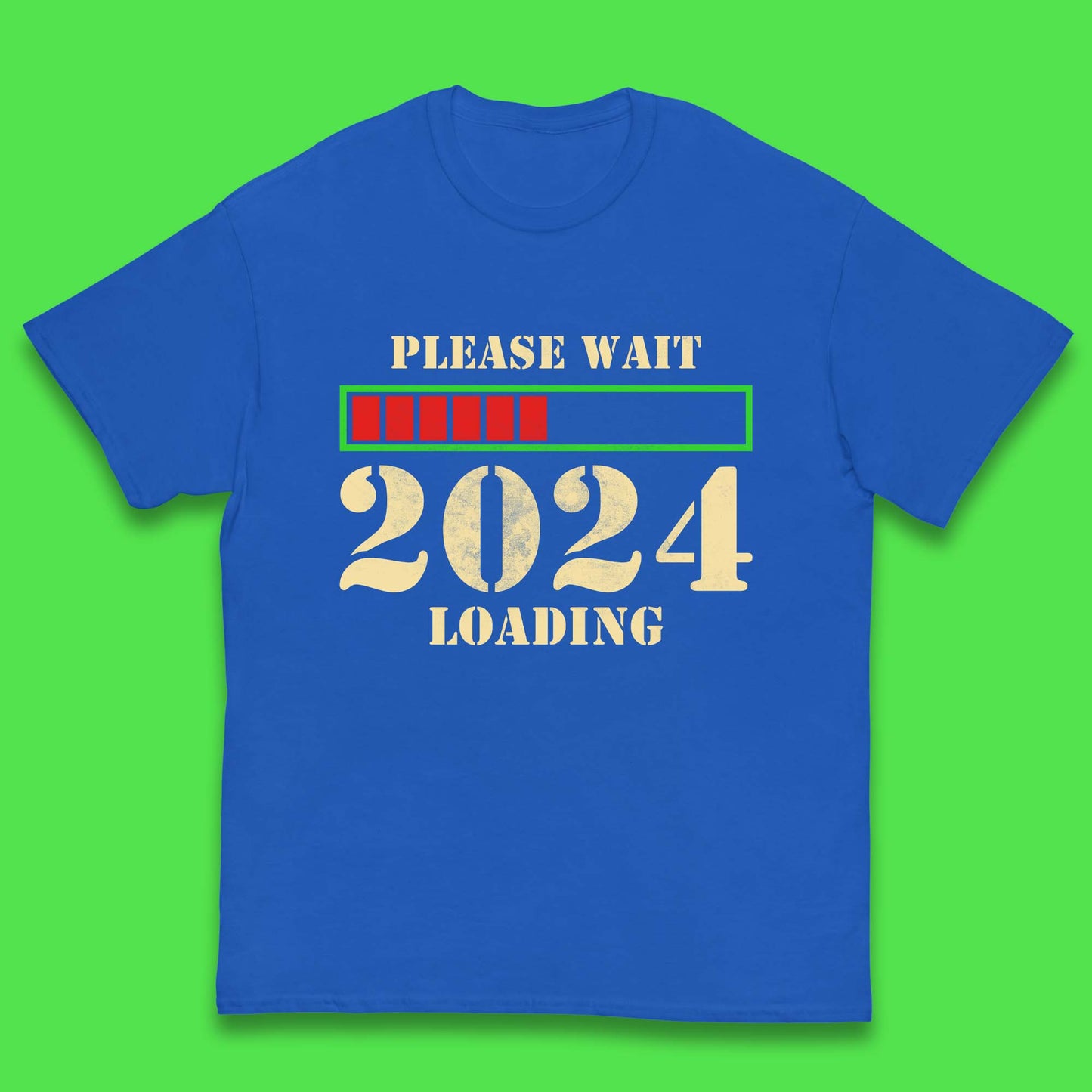 Please Wait 2024 Loading Kids T-Shirt