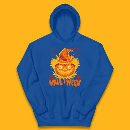 Halloween Scary Pumpkin Face Jack O Lantern Horror Halloween Night Kids Hoodie