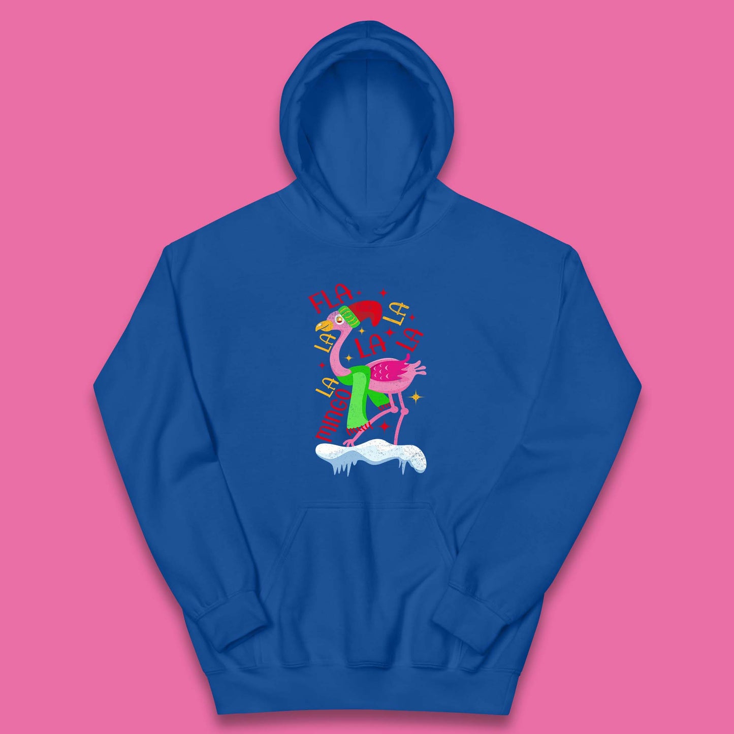 pink flamingo christmas hoodie