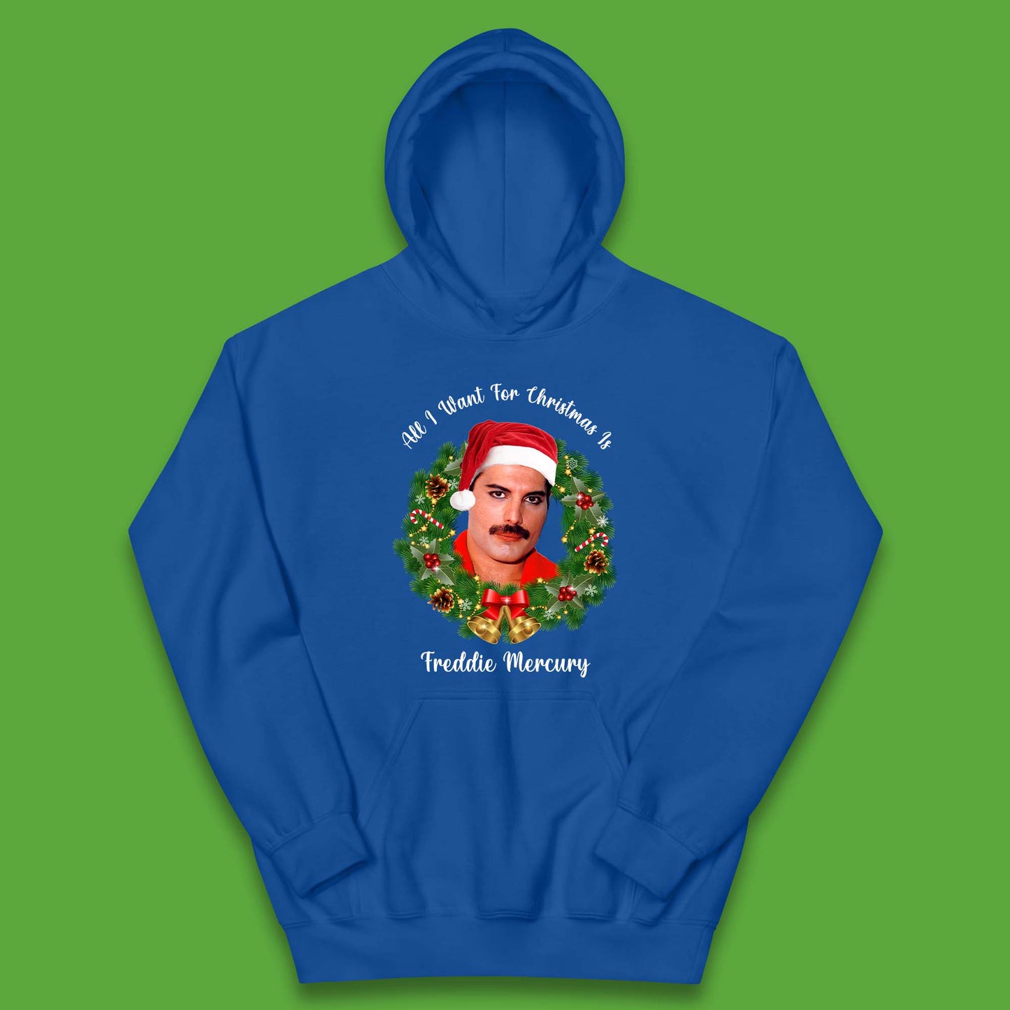 Freddie Mercury Christmas Kids Hoodie