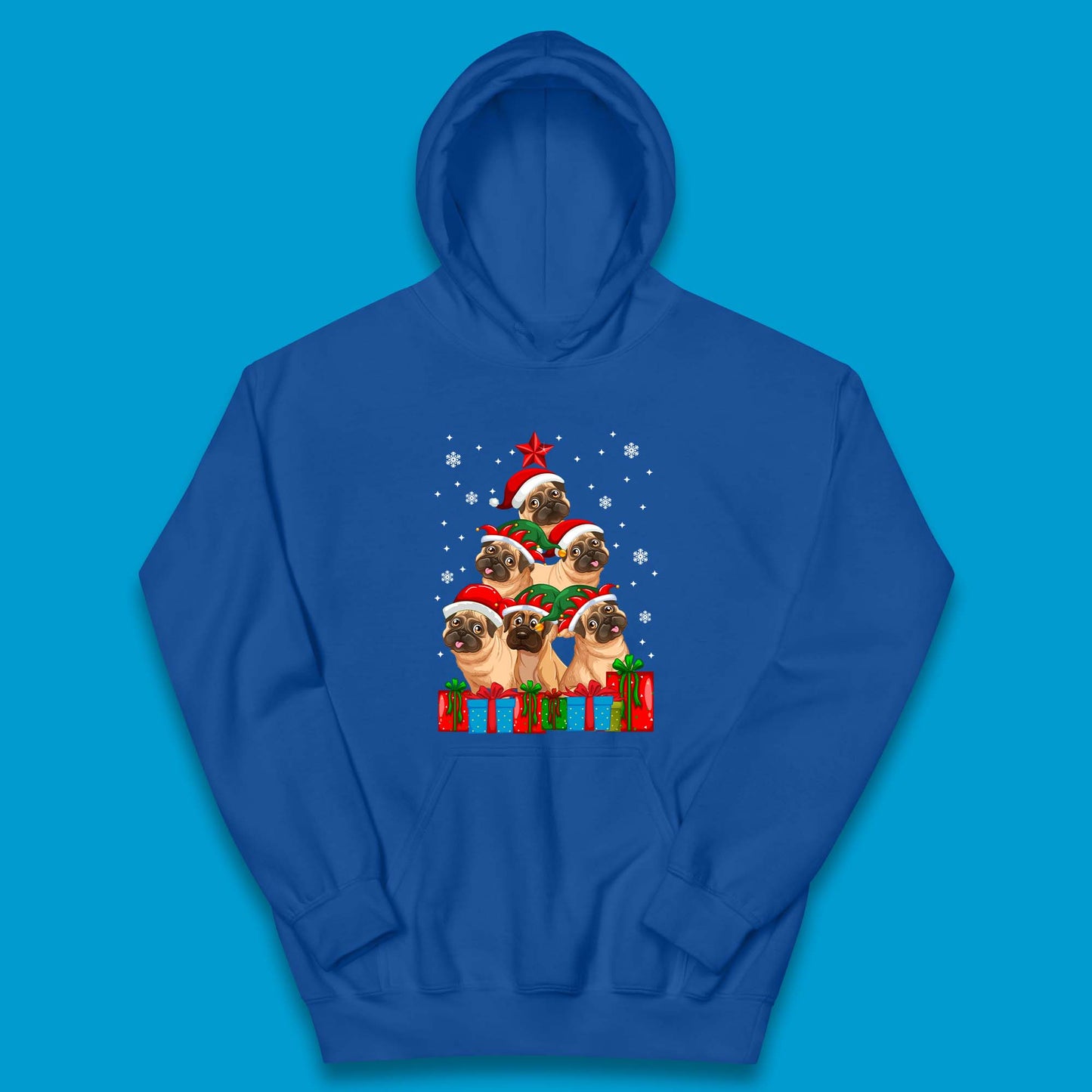 pug dog christmas hoodie