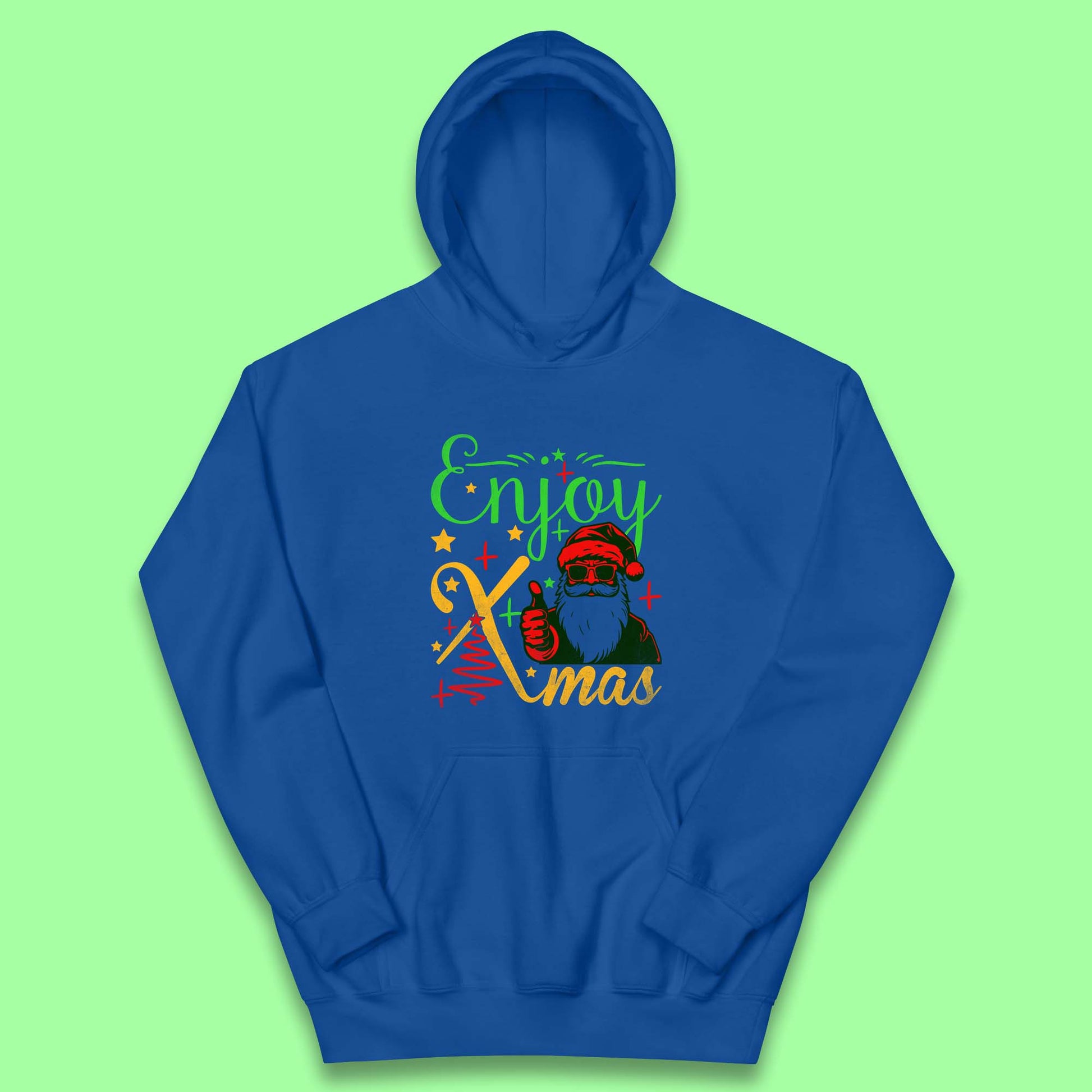 santa claus thumbs up christmas hoodie