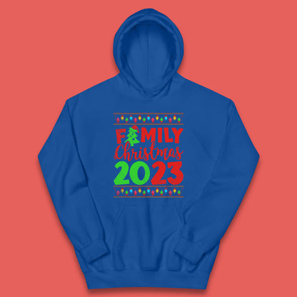 Family Christmas 2023 Merry Christmas Squad Xmas Matching Costume Kids Hoodie