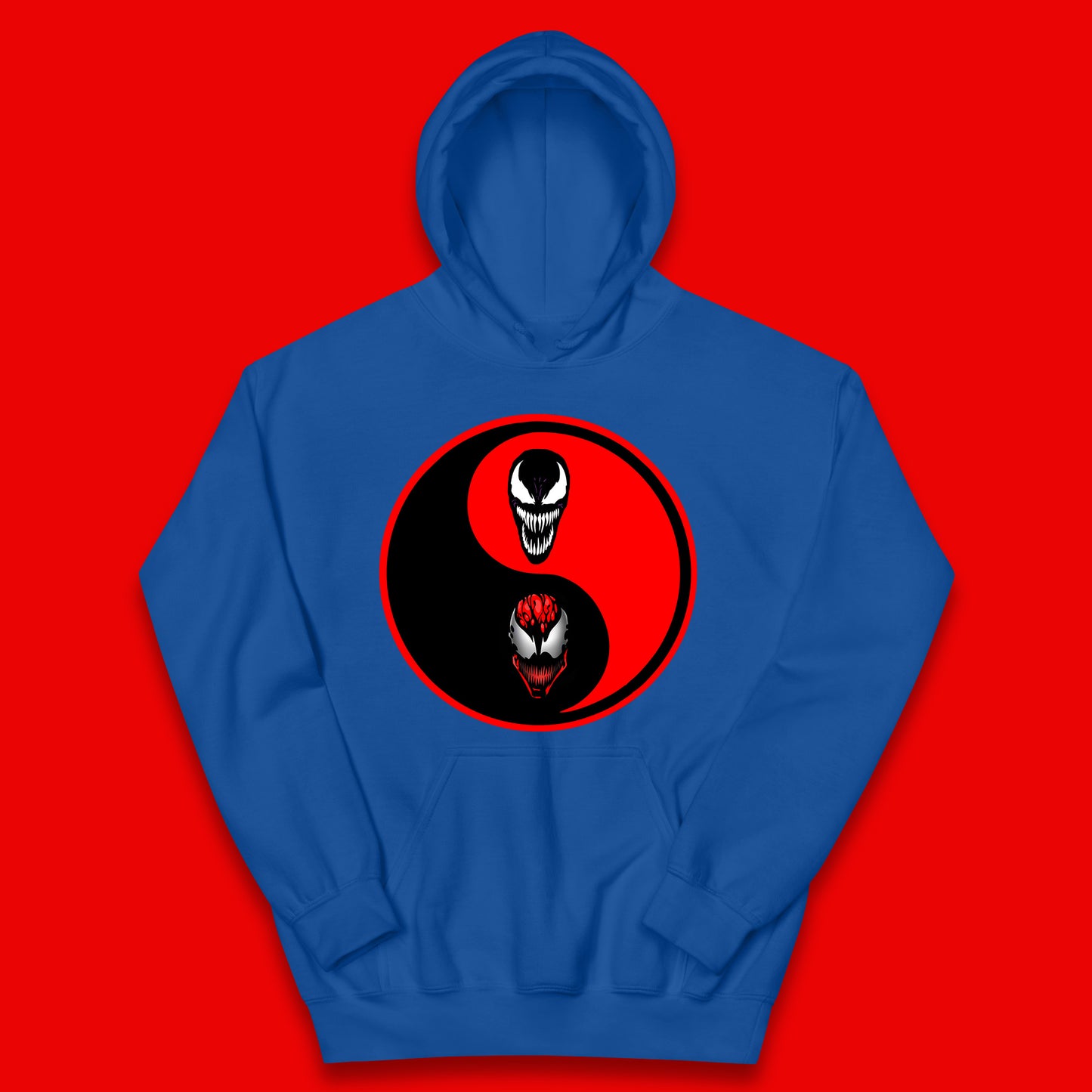 Marvel Comics Carnage And Venom Fictional Movie Character Anime Yin Yang Spoof Kids Hoodie