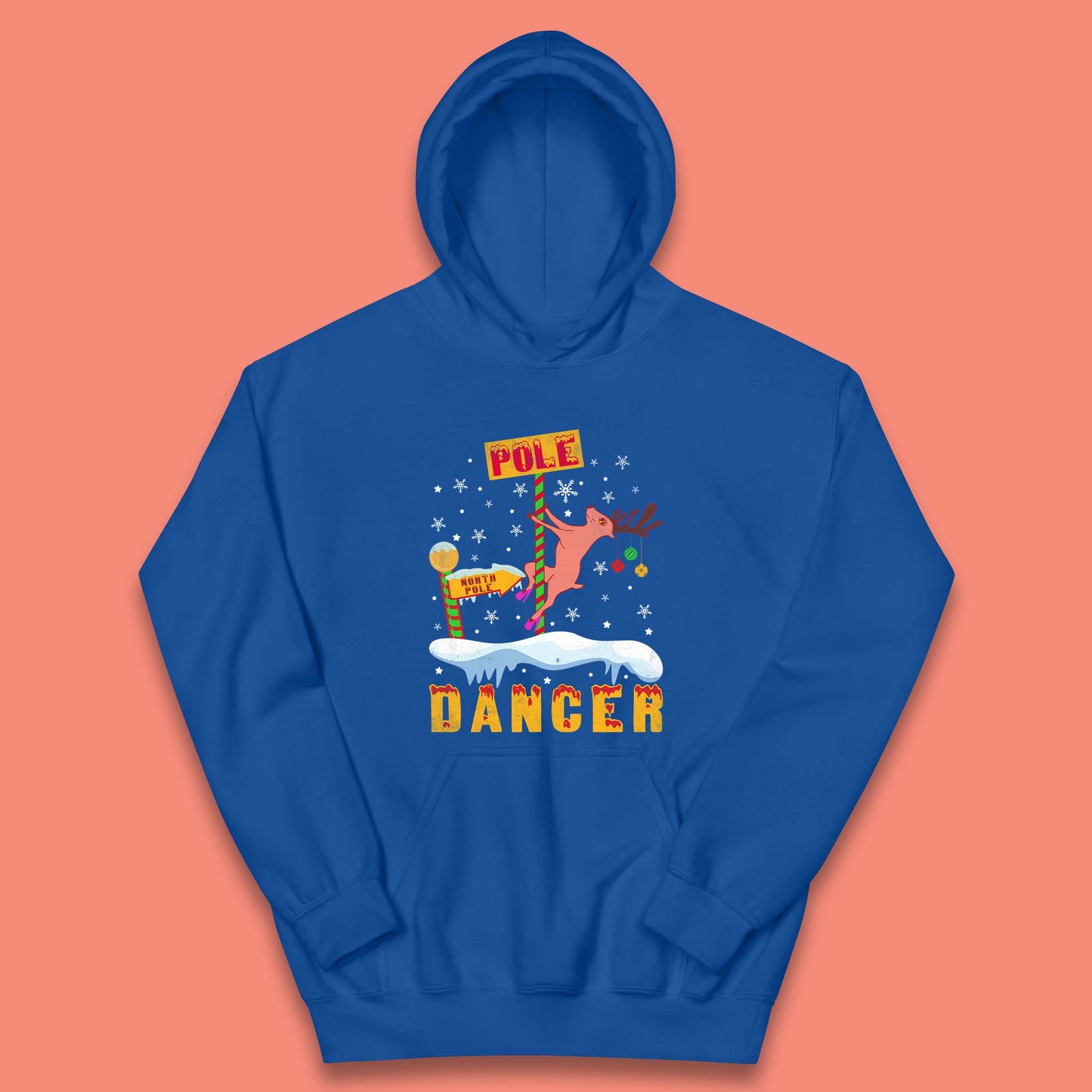 North Pole Dancer Christmas Kids Hoodie