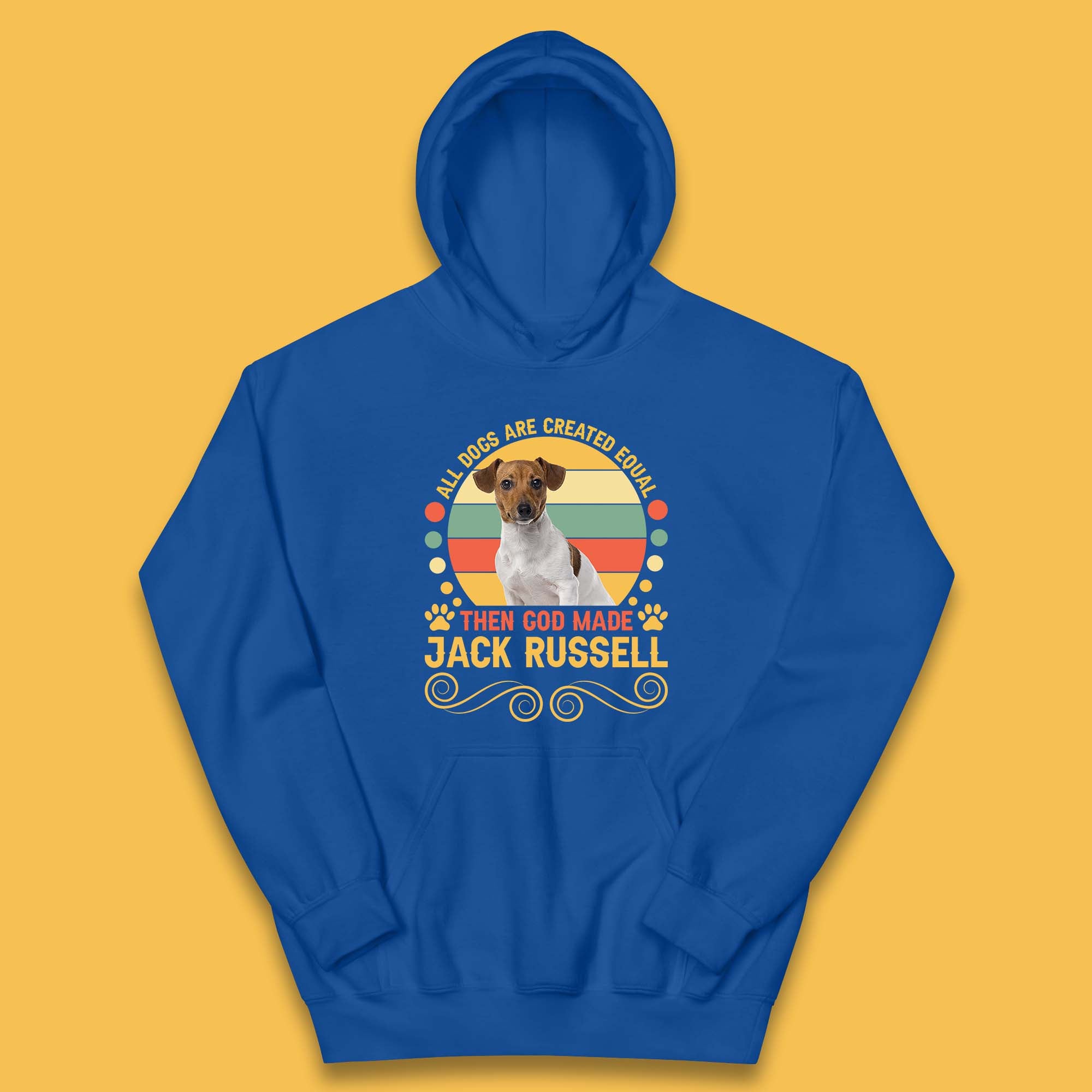 All Dogs Are Created Equal Then God Made Jack Russell Dog Lovers Kids Hoodie