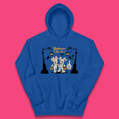 Nightmare On Main Street Disney Halloween Mickey Minnie Mouse Mummy Disneyland Trip Kids Hoodie