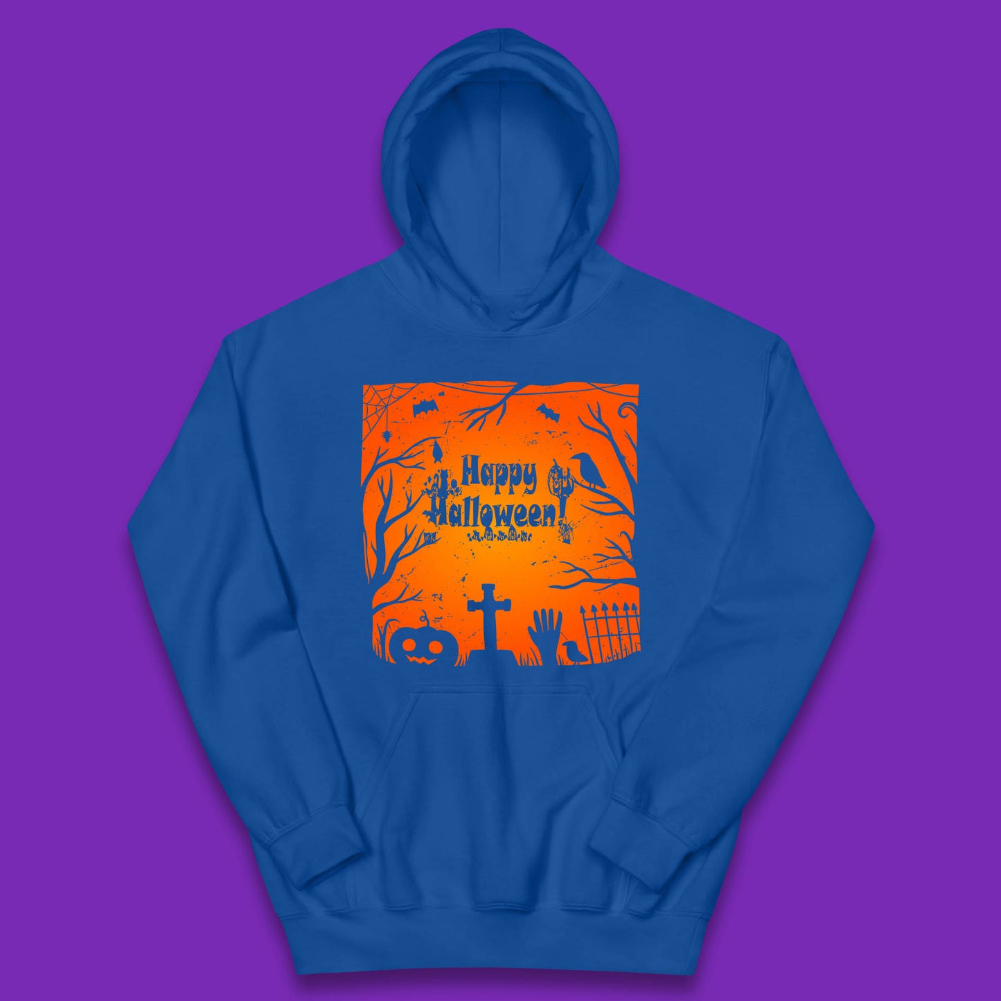 Happy Halloween Witch Hand Cross Sign Scary Pumpin Spooky Terrific Halloween Night Kids Hoodie