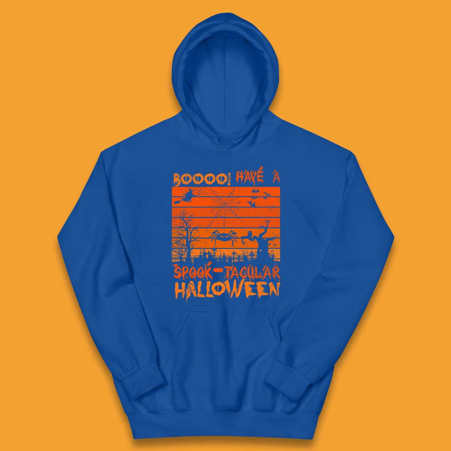 Booo Have A Spook Tacular Halloween Graveyards With Dead Tree Horror Scary Kids Hoodie