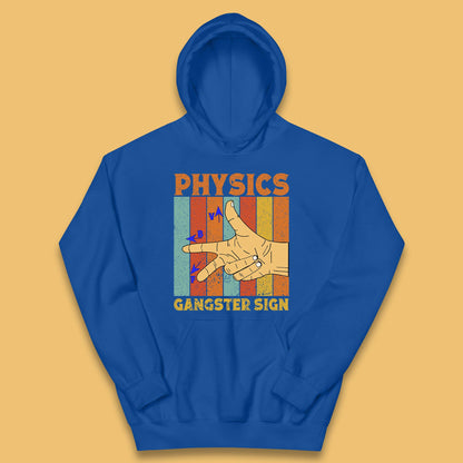 Physics Gangster Sign  Right Hand Rule Funny Parody Science Scientist Kids Hoodie