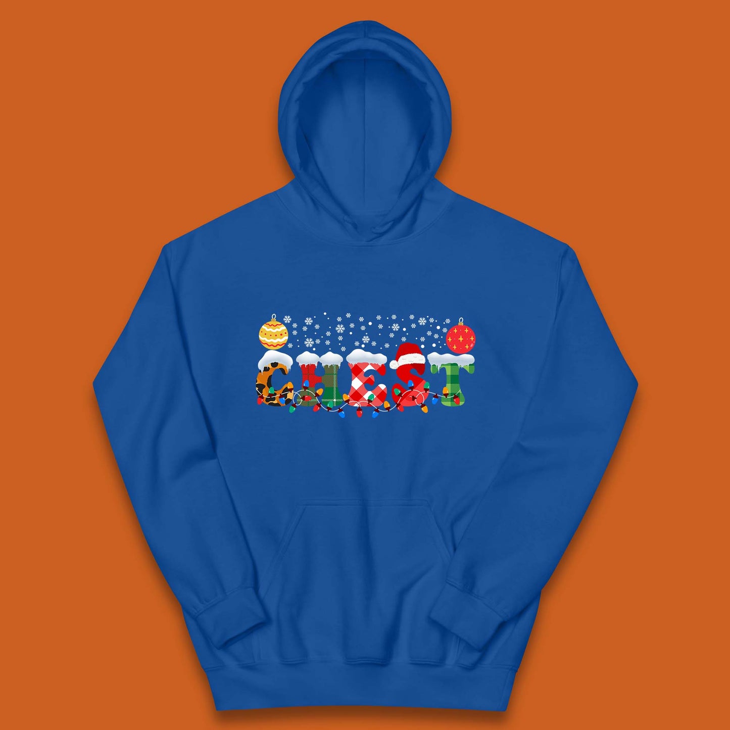 chest and nuts christmas snow winter hoodie