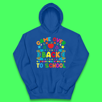 Game Over Back To School Gaming Lover Kids Gift Colorful Retro Kids Costume Kids Hoodie