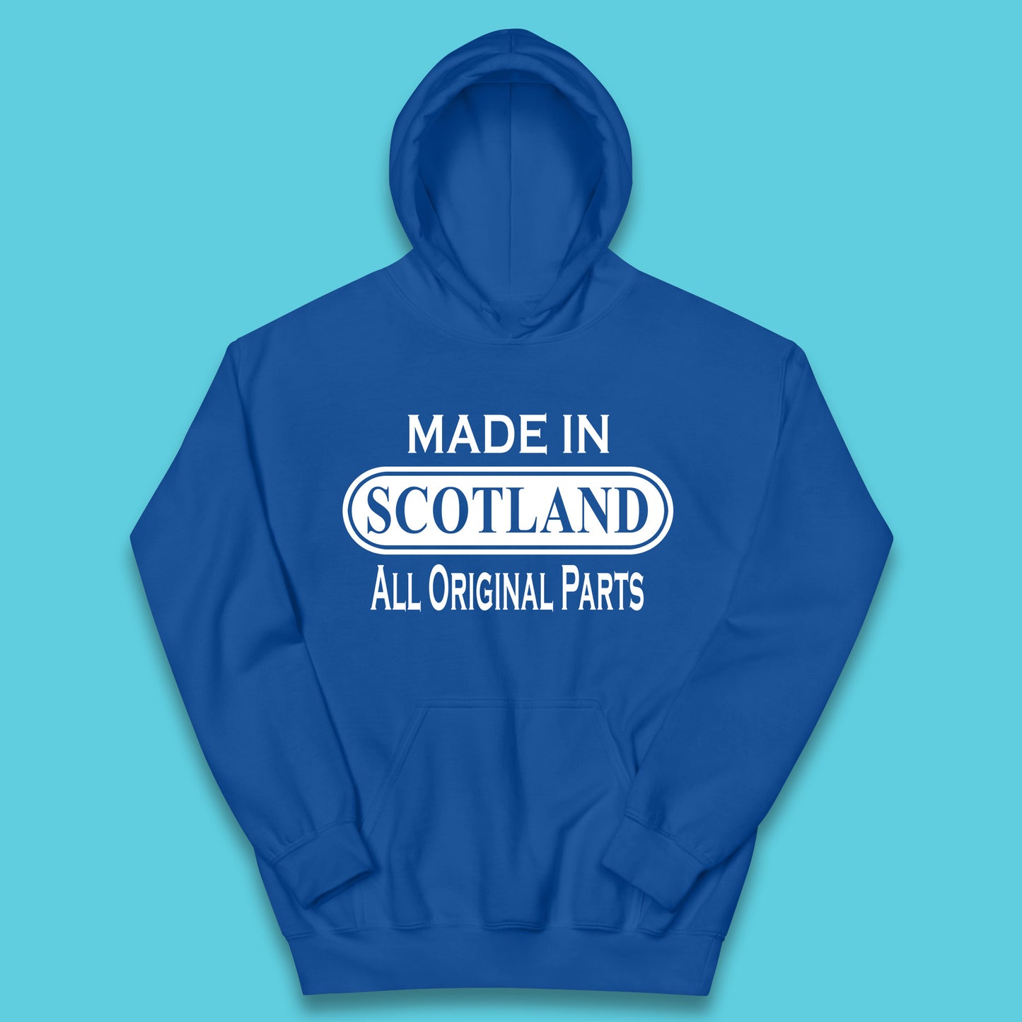 Made In Scotland All Original Parts Vintage Retro Birthday Country In United Kingdom UK Constituent Country Gift Kids Hoodie