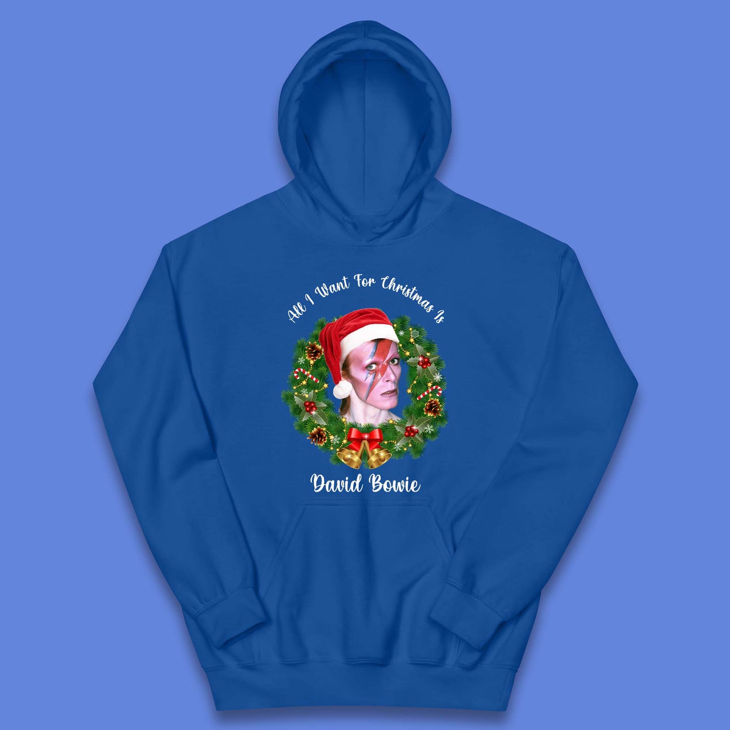 David Bowie Christmas Kids Hoodie