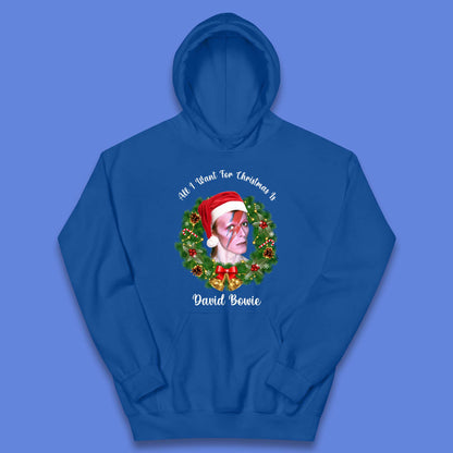 David Bowie Christmas Kids Hoodie