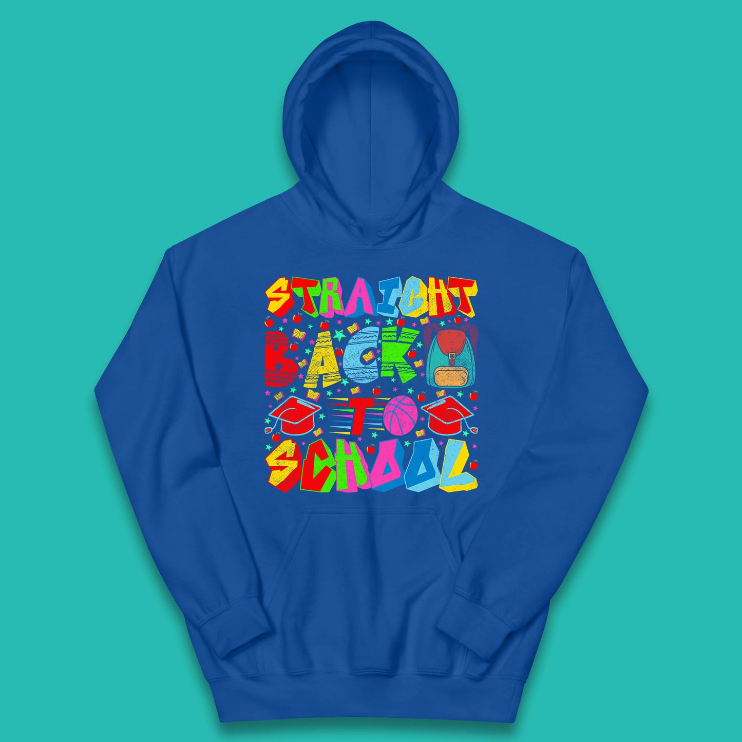 Straight Back To School Back To School First Day Of School Kids Hoodie