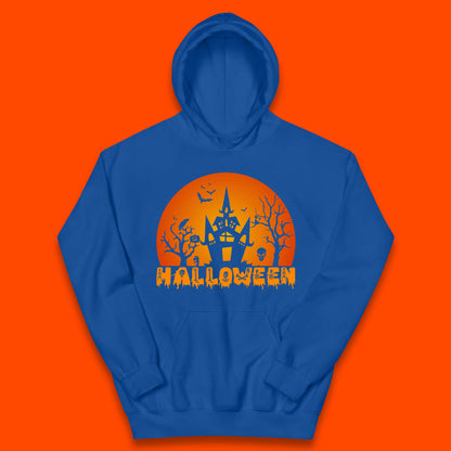 Halloween Horror Scary Hunted House Scary Spooky Night Festive Gift Kids Hoodie