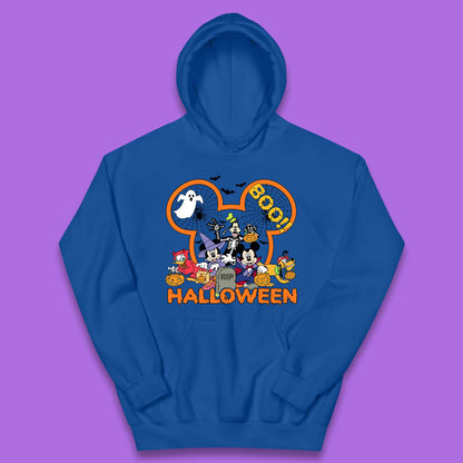 Disney Halloween Mickey Mouse Minnie Mouse Boo Ghost Friends Donald Duck Pluto Goofy Cartoon Disneyland Trip Kids Hoodie
