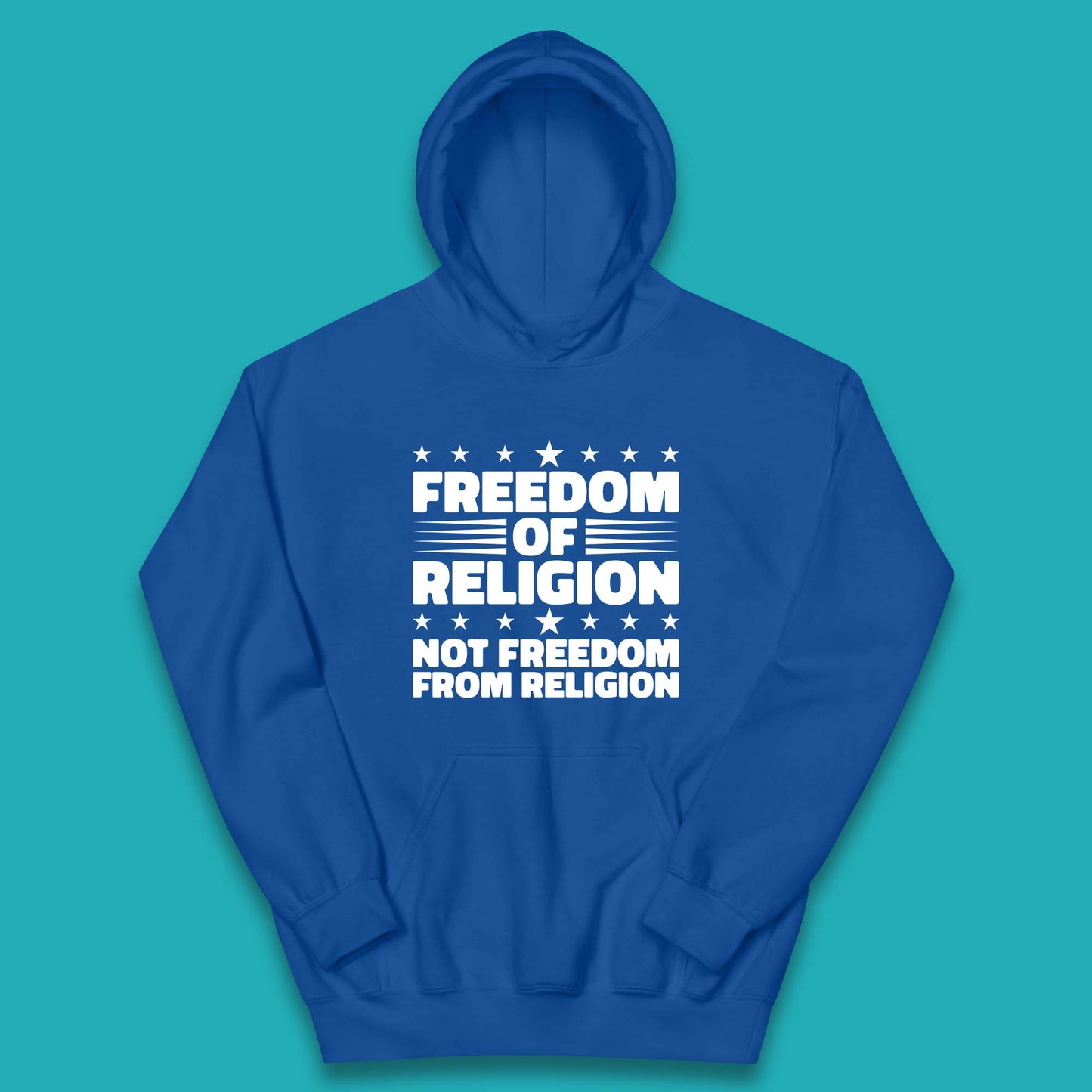 Freedom Of Religion Not Freedom From Religion Separation Of Church Of State Anti-Fascist Kids Hoodie