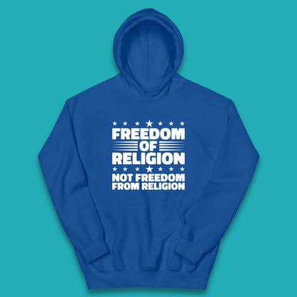 Freedom Of Religion Not Freedom From Religion Separation Of Church Of State Anti-Fascist Kids Hoodie
