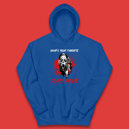 What's Your Favorite Scary Movie Halloween Scream Ghost Face Horror Movie Kids Hoodie