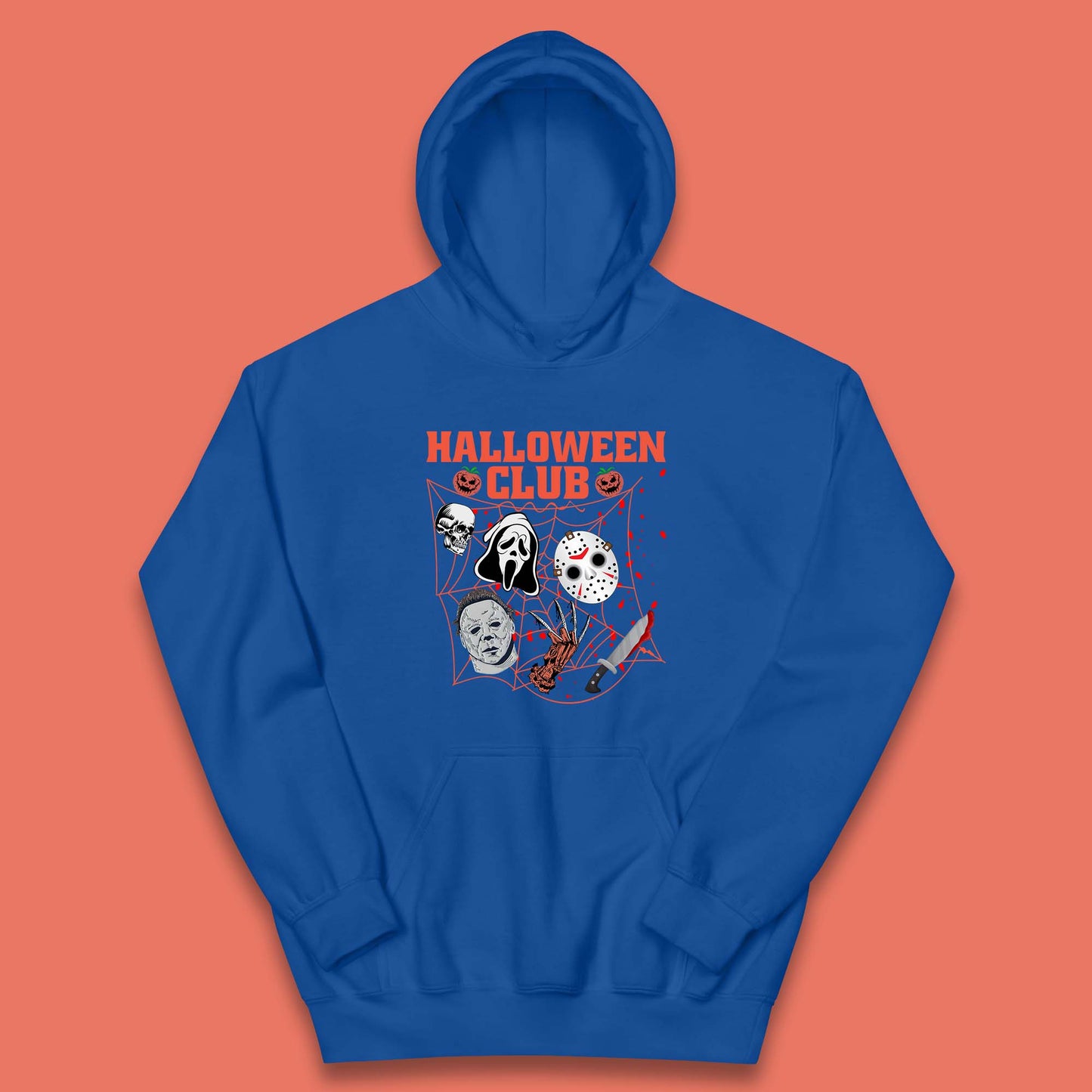 Halloween Club Horror Scary Friends Halloween Horror Movie Characters Kids Hoodie