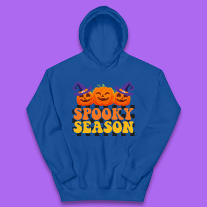 Spooky Season Halloween Jack-O-Lantern Pumpkins Spooky Vibes Kids Hoodie