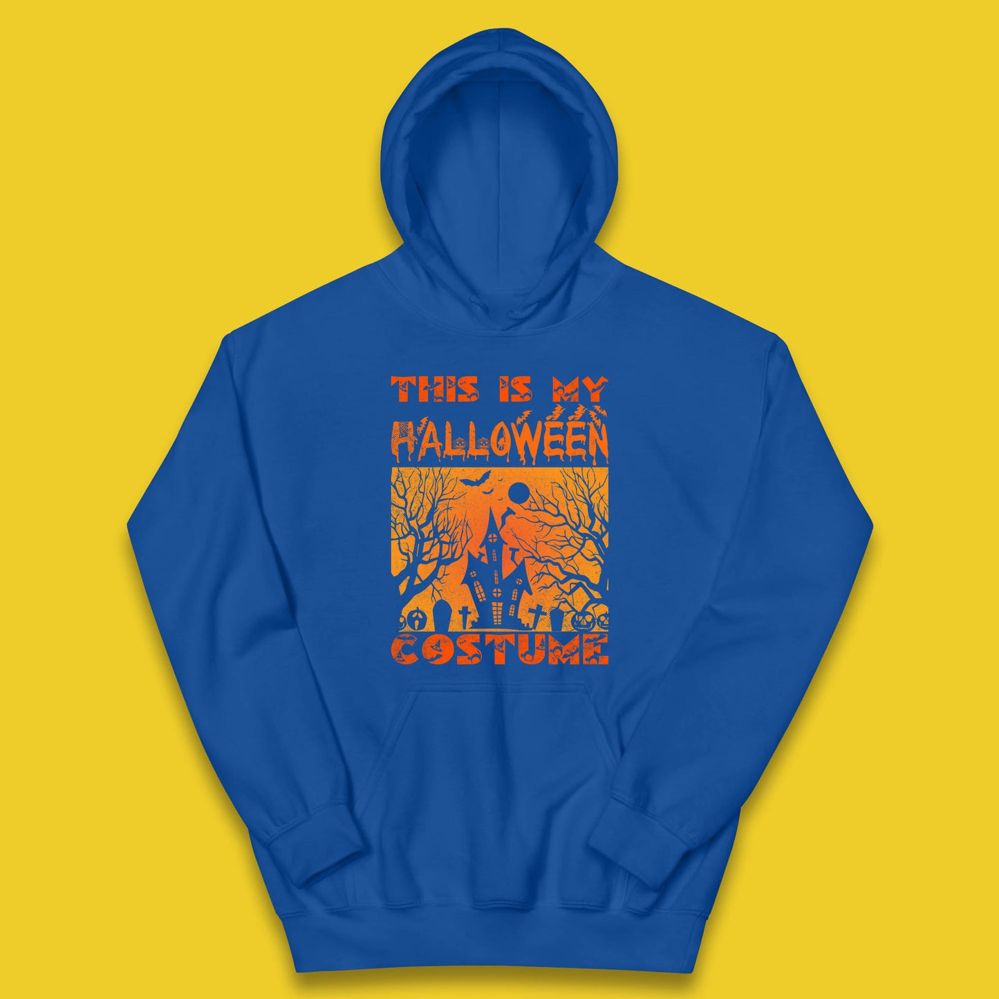 This Is My Halloween Costume Horror Scary Haunted House Spooky Season Kids Hoodie