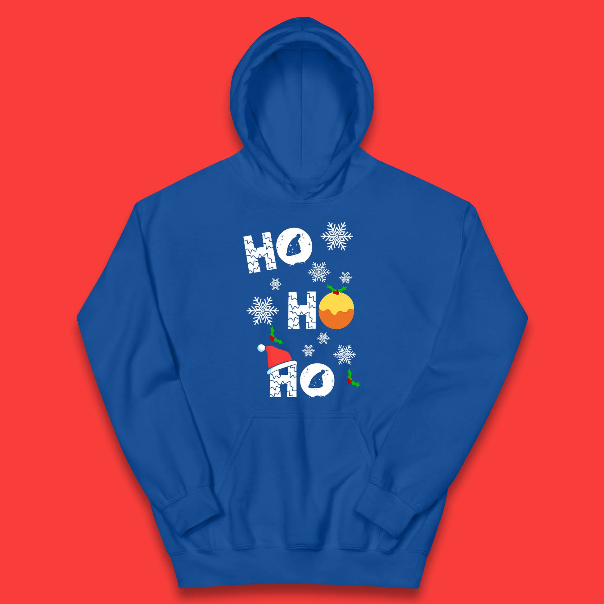 ho ho ho christmas santa hat hoodie