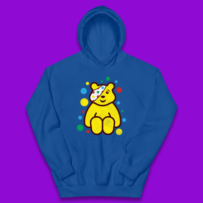 Children In Need Sitting Spotty Pudsey Bear Charity Raising Spotty Day Kids Hoodie